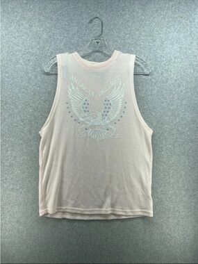 Joe Boxer Pink Graphic Tank Top with Blue Accents